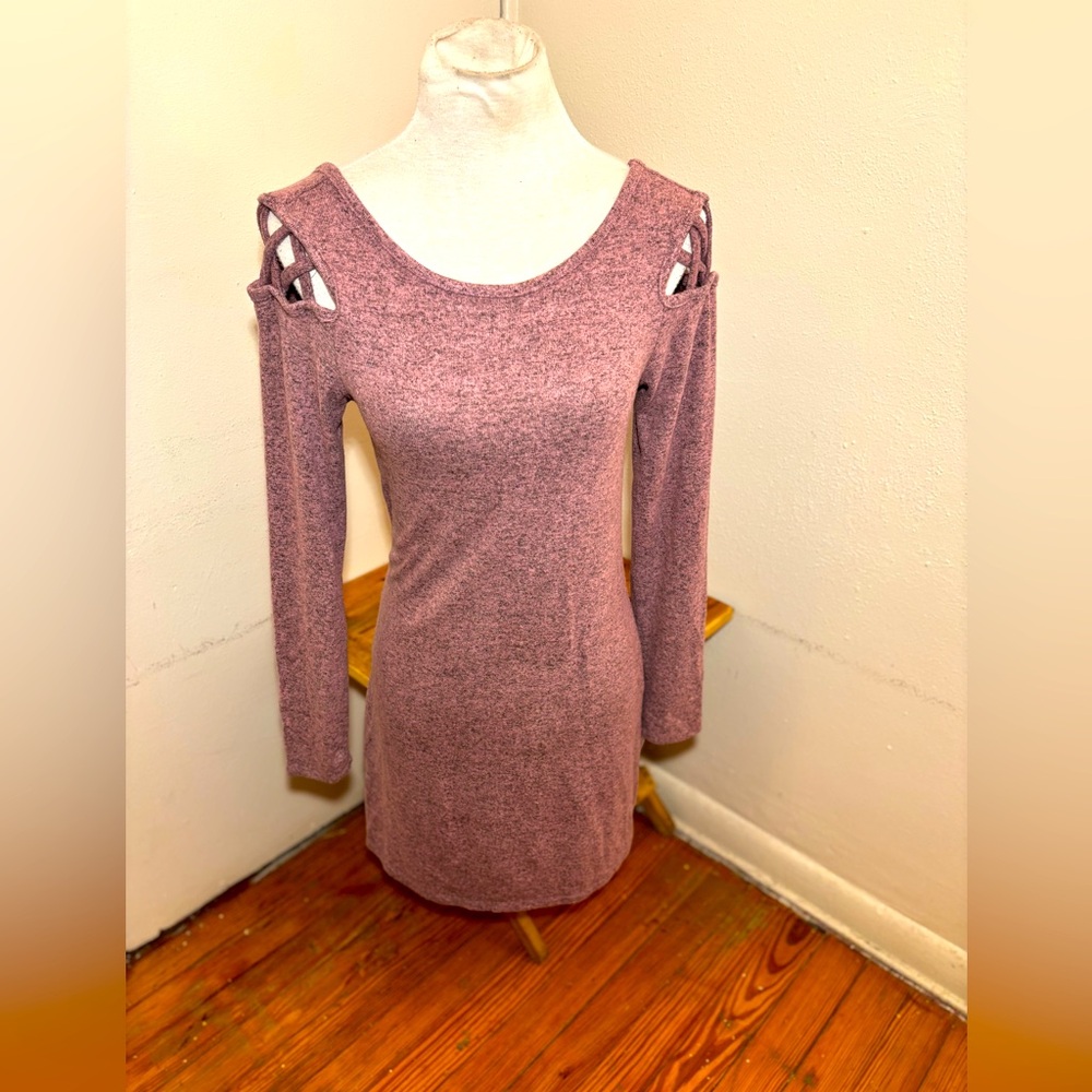 Inspired Hearts Cutout Long Sleeve Dress NWT